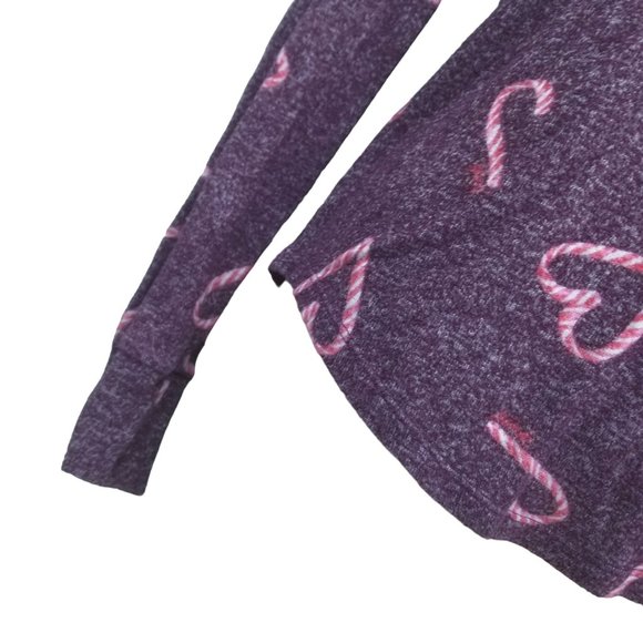 Victorias Secret Candy Cane Heart Pajama Top - Picture 8 of 9
